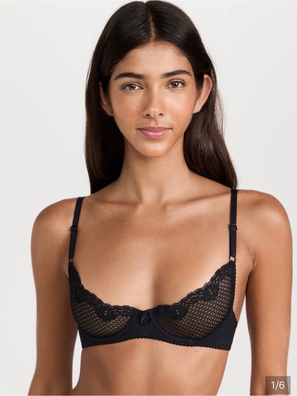 Timpa Unlined Black Lace Underwire Bralette 36A